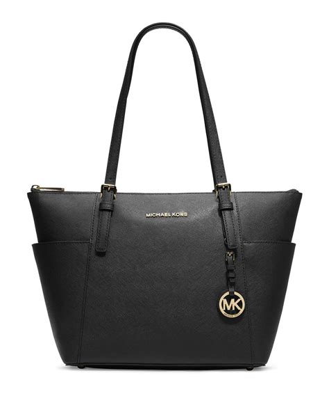 saffiano michael kors black|Michael Kors saffiano jet set.